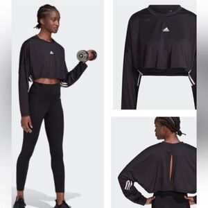 NWT Adidas Open Back Crop Top M